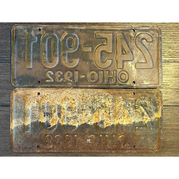 1932 Ohio License Plate Set Of 2 - 245-901 Original - Picture 2 of 2